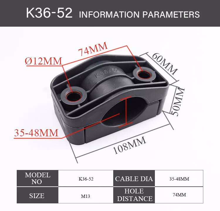 Nylon Plastic Cable Cleats for Cable Support and Management