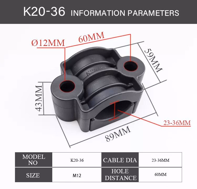Nylon Plastic Cable Cleats for Cable Support and Management